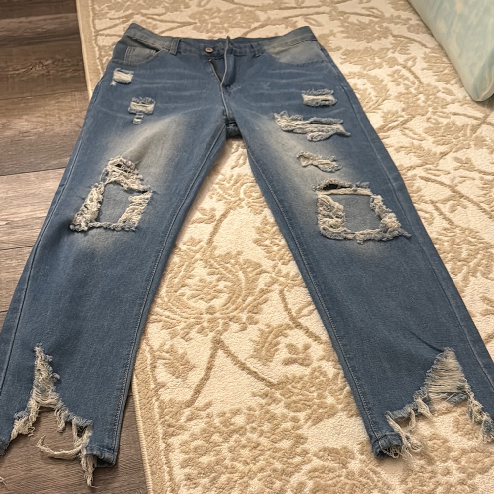 Distressed Blue Jeans for Women